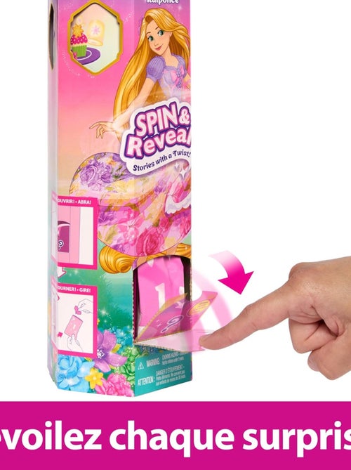Princesses Disney Spin & Reveal-Poupée Raiponce - Kiabi
