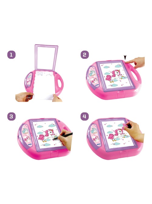 Projecteur à dessin Licorne avec modèles et tampons - Kiabi