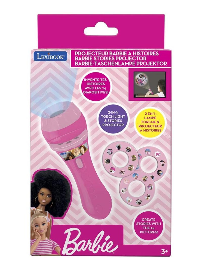 Projecteur à histoires et lampe torche Barbie Rose - Kiabi
