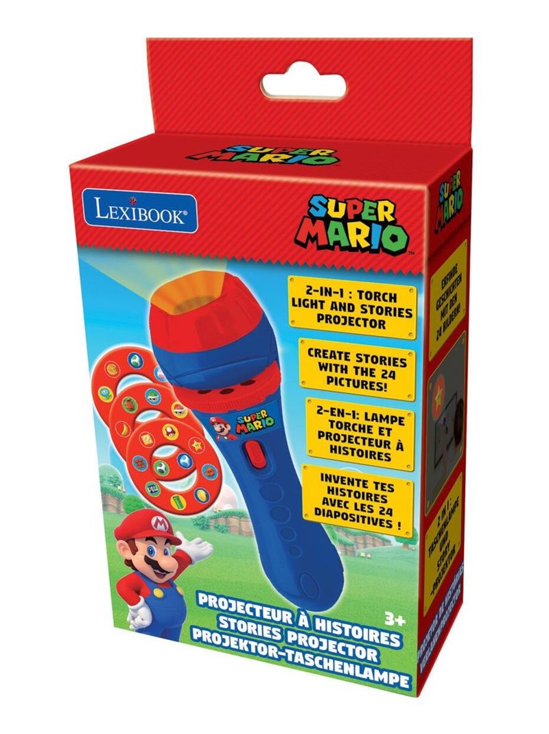 Projecteur à histoires et lampe torche Super Mario Bleu - Kiabi