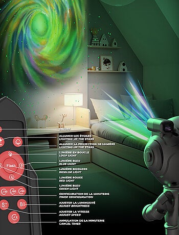 Projecteur Ciel Étoilé STELLAR LIGHT - Lampe Galaxie & Veilleuse Relaxante pour Plafond - MOB