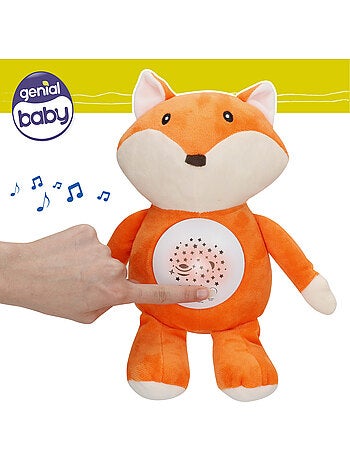 Projecteur d'étoiles en peluche avec son et lumière renard genial baby