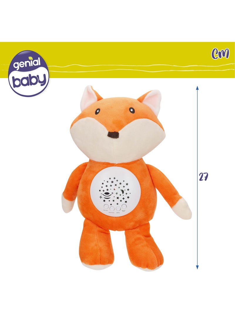 Projecteur d'étoiles en peluche avec son et lumière renard genial baby Orange - Kiabi