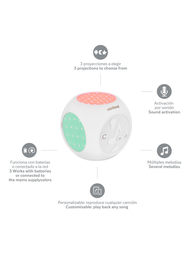 Projecteur Musical Dreamcube Magical Miniland Blanc - Kiabi