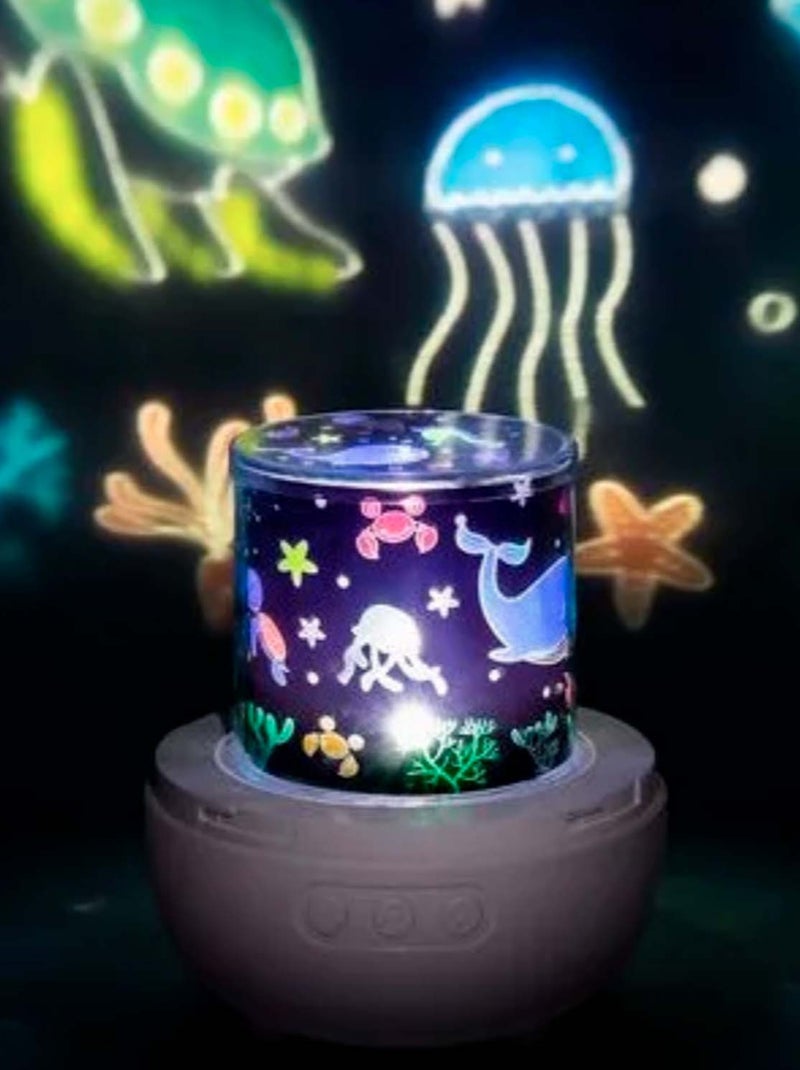 Projecteur, veilleuse musicale et lumineuse, Lumi Little L Blanc - Kiabi