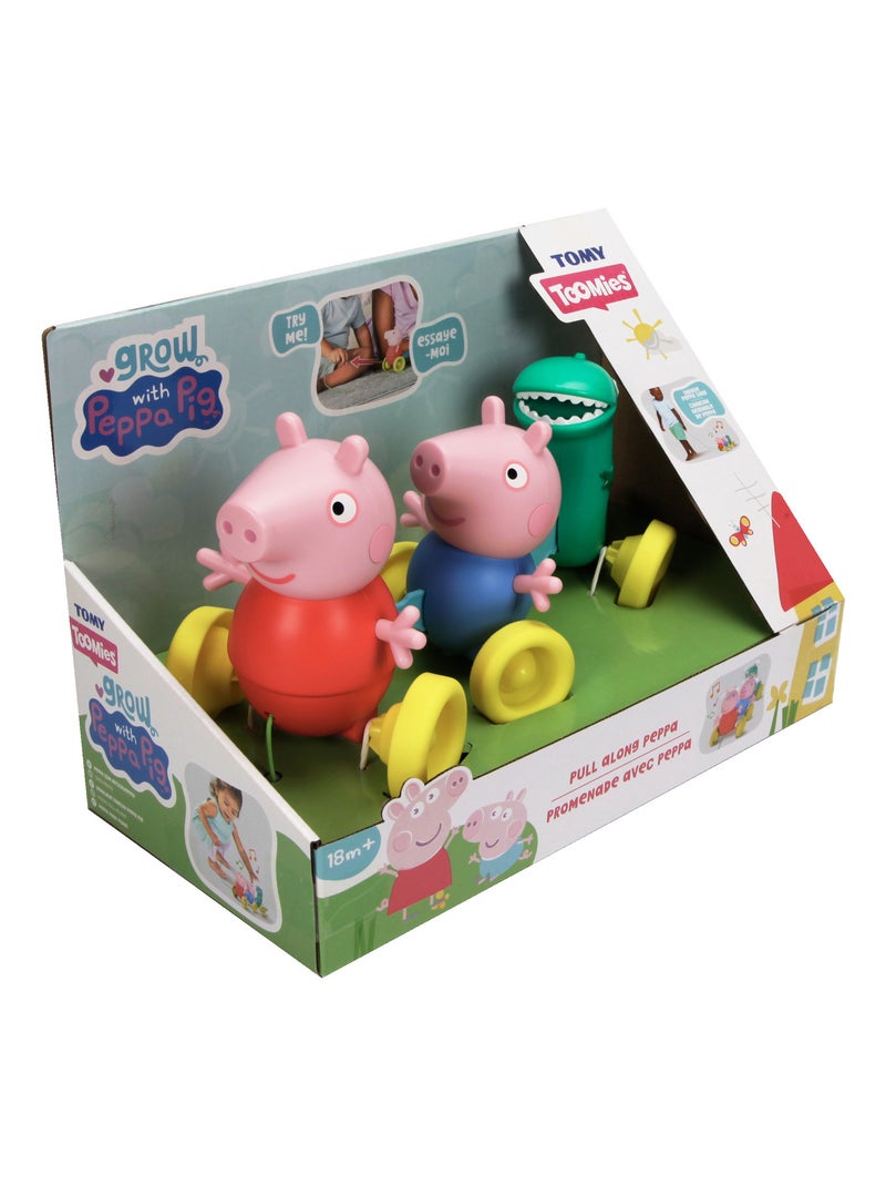 Promenade avec peppa -  jouet à tirer coloré et sonore N/A - Kiabi