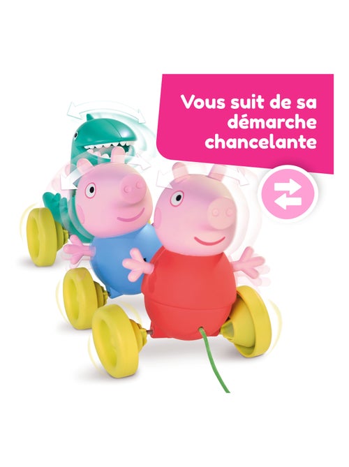 Promenade avec peppa -  jouet à tirer coloré et sonore - Kiabi
