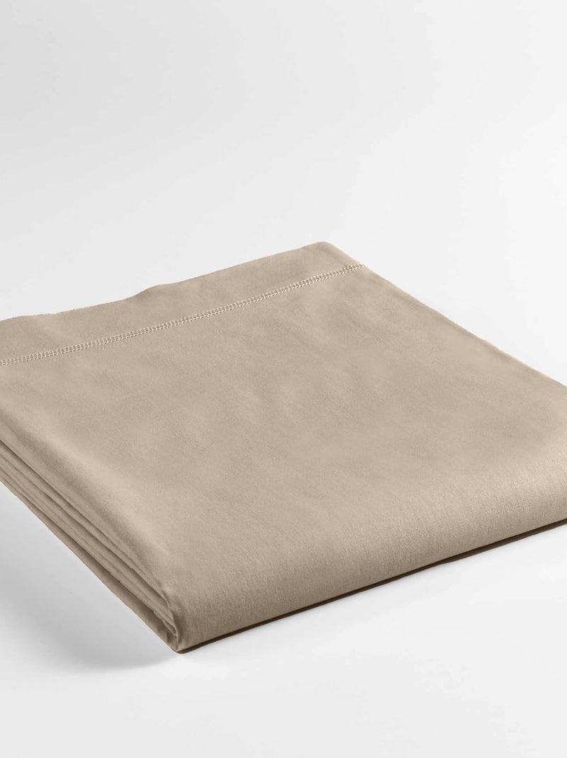 Promo Linge Drap Plat Lina 100% Coton Certifié OekoTEX r Beige - Kiabi