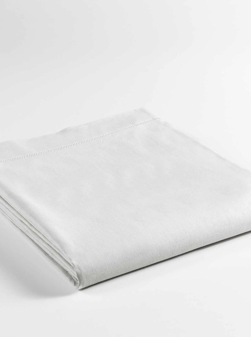 Promo Linge Drap Plat Lina 100% Coton Certifié OekoTEX r Blanc - Kiabi