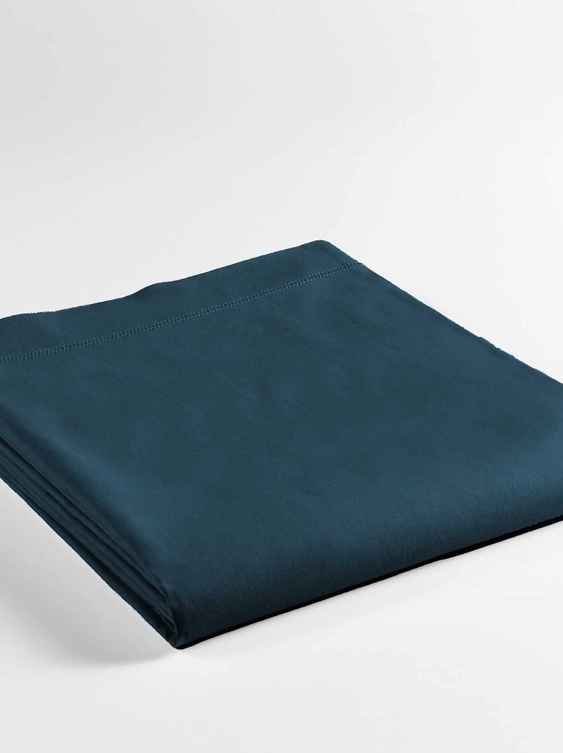 Promo Linge Drap Plat Lina 100% Coton Certifié OekoTEX r Bleu - Kiabi