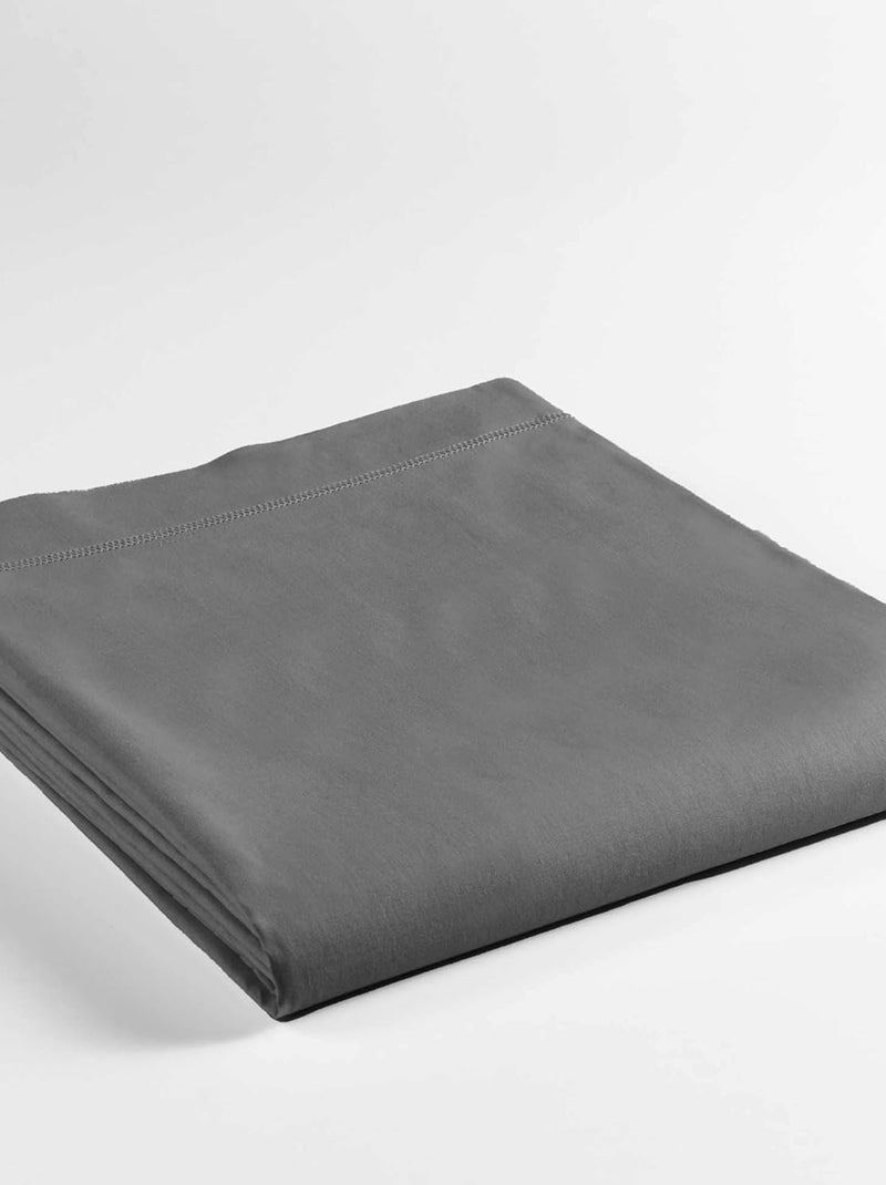 Promo Linge Drap Plat Lina 100% Coton Certifié OekoTEX r Gris - Kiabi