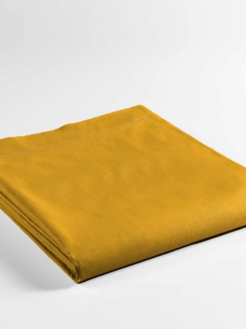 Promo Linge Drap Plat Lina 100% Coton Certifié OekoTEX r Jaune - Kiabi