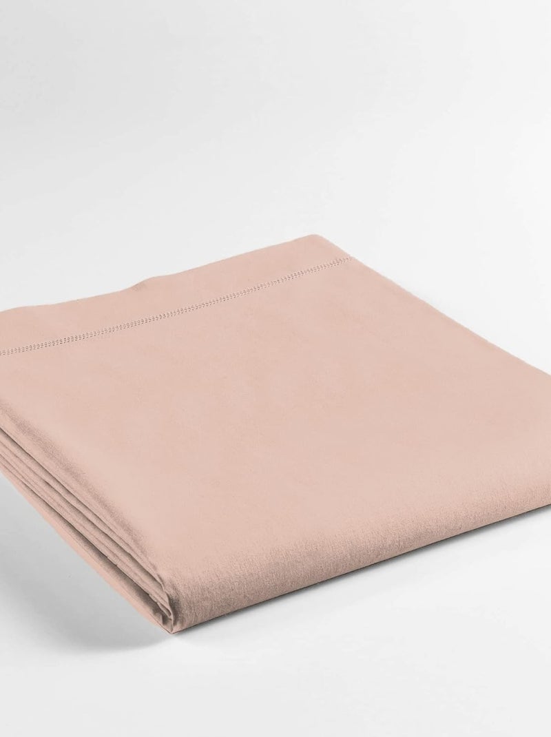 Promo Linge Drap Plat Lina 100% Coton Certifié OekoTEX r Rose - Kiabi