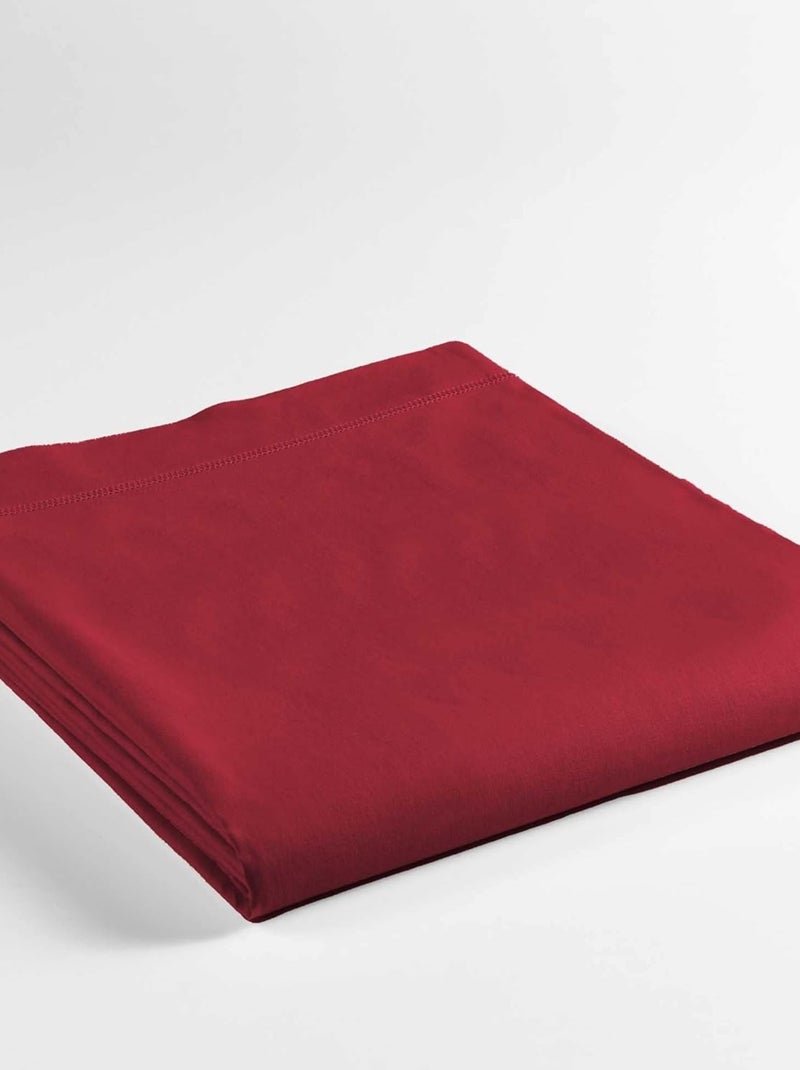 Promo Linge Drap Plat Lina 100% Coton Certifié OekoTEX r Rouge - Kiabi