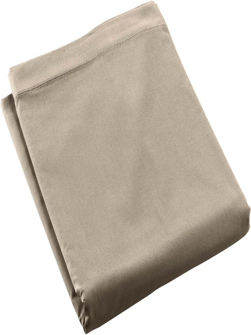 Promo Linge Drap Plat Percale 100% Coton Certifié OekoTEX Beige - Kiabi