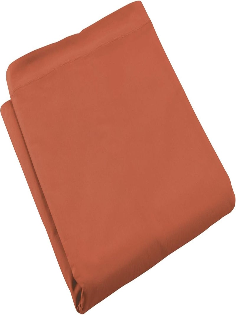 Promo Linge Drap Plat Percale 100% Coton Certifié OekoTEX r Terracotta - Kiabi