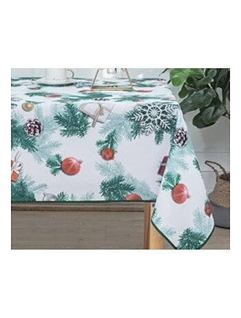 Promo Linge Nappe de Noël - Tissu Antitache/Imperméable – Laponie Motif Pin