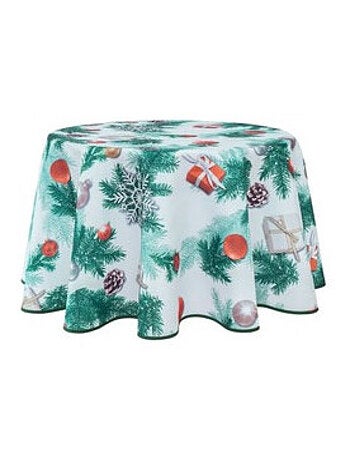 Promo Linge Nappe de Noël - Tissu Antitache/Imperméable – Laponie Motif Pin