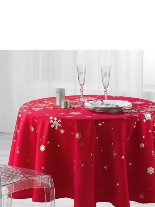 Promo Linge Nappe De Noël Ronde AntiTâches Constellation - Kiabi
