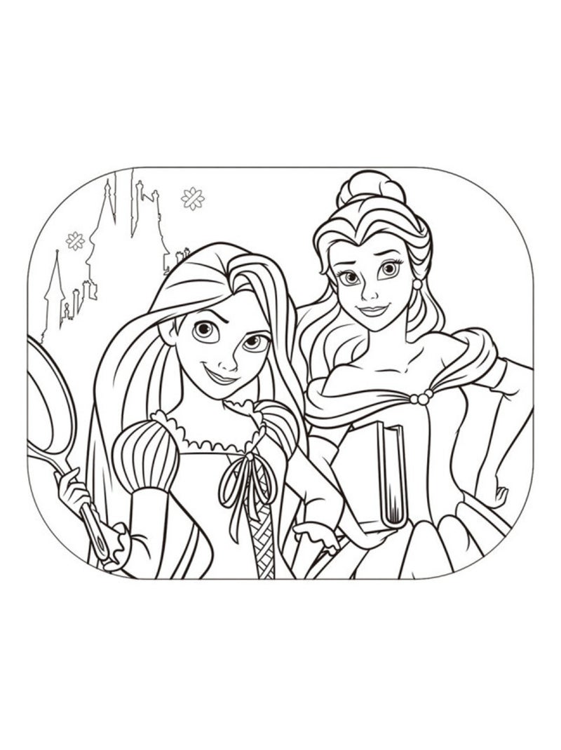 Protecteurs Solaires Pour Fenêtres - 2 unités et Poster à colorier DISNEY-Princess Multicolore - Kiabi
