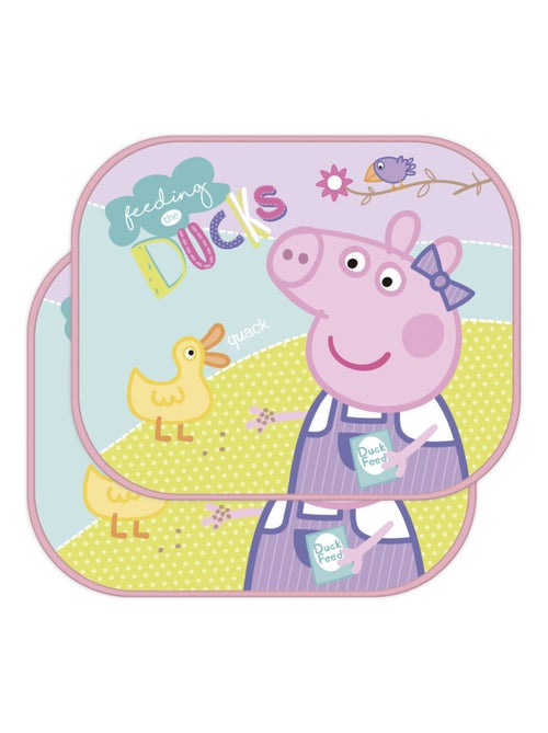 Protecteurs Solaires Pour Fenêtres  - Peppa Pig - Fond Rose - 45x36 cm - Kiabi