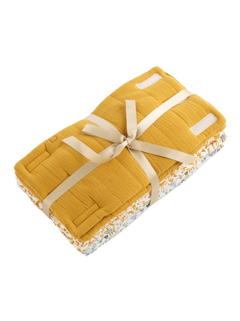 Protection de barreaux de lit en coton - SAUTHON Blanc Jaune - Kiabi