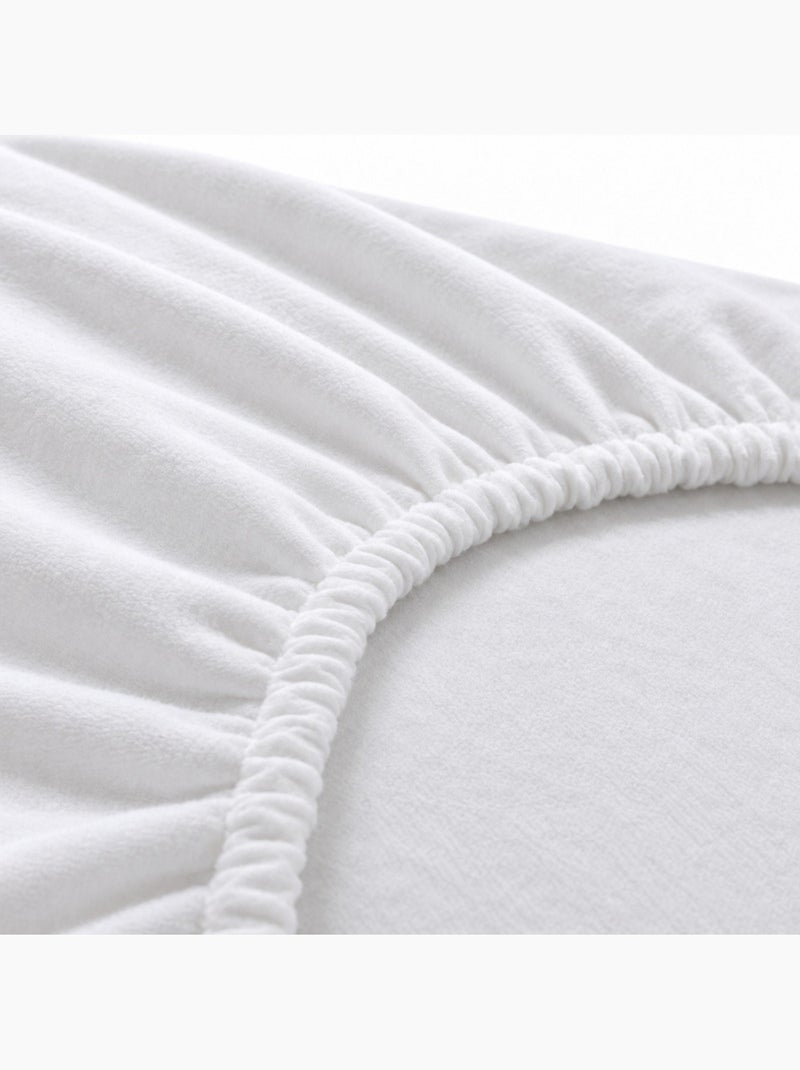 Protection de matelas - coton pur - 100 % coton flanelle Blanc - Kiabi