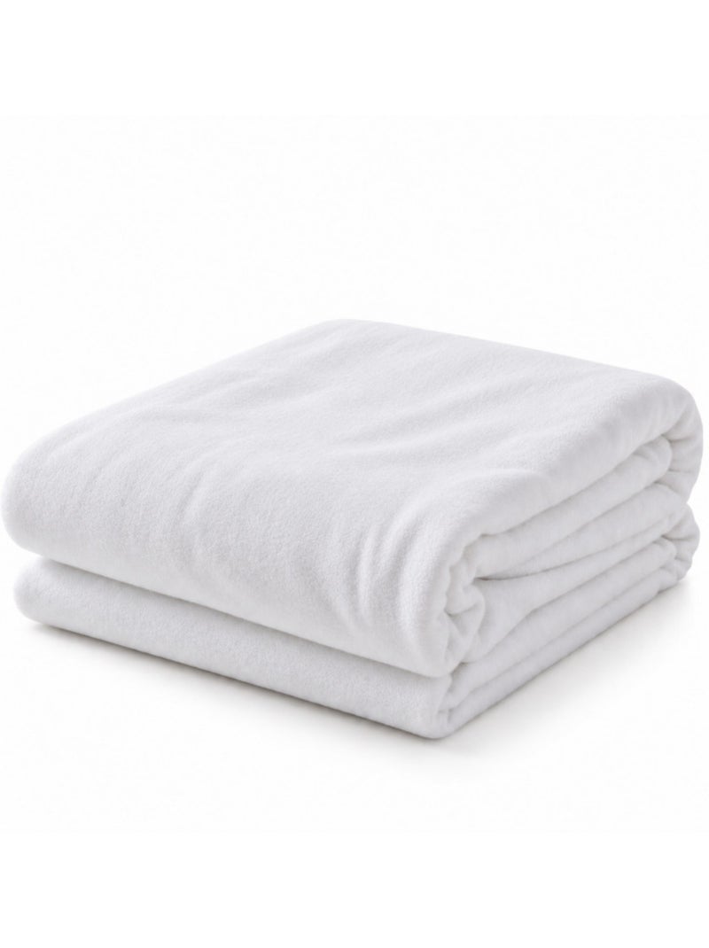 Protection de matelas - coton pur - 100 % coton flanelle Blanc - Kiabi