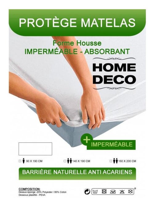 Protection de matelas - Coton Pur - 80% Polyester/20% Coton - Kiabi