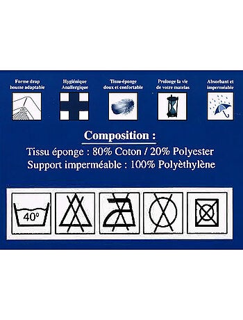 Protection de matelas - Coton Pur - 80% Polyester/20% Coton