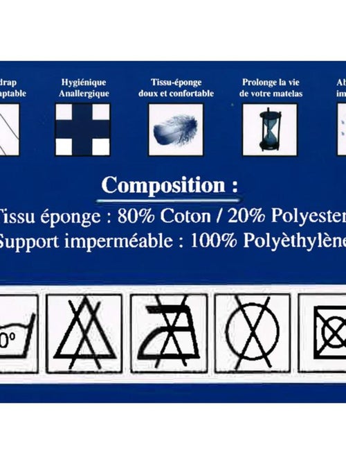 Protection de matelas - Coton Pur - 80% Polyester/20% Coton - Kiabi