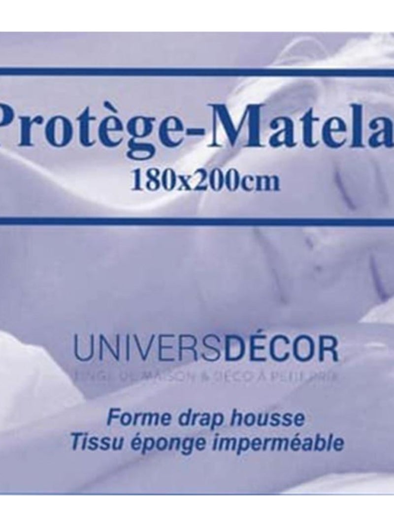Protection de matelas - Coton Pur Blanc - Kiabi