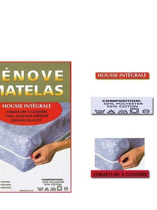 Protection de matelas - Univers Décor - 50% Coton / 50% Polyester - Kiabi