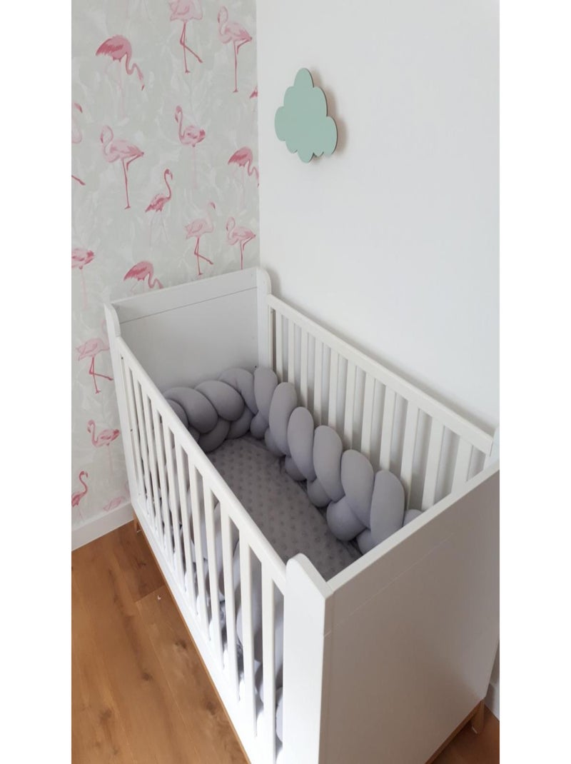 Protection tressée pour lit bébé Gris - Kiabi