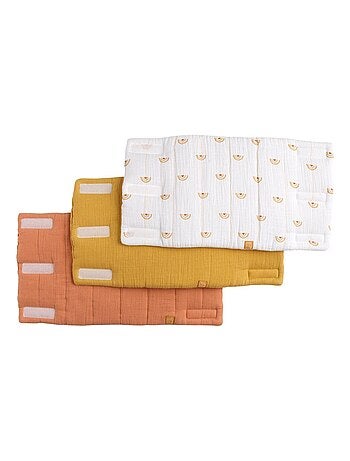 Protections de barreaux de lit 38x21 cm en coton Moutarde - SAUTHON