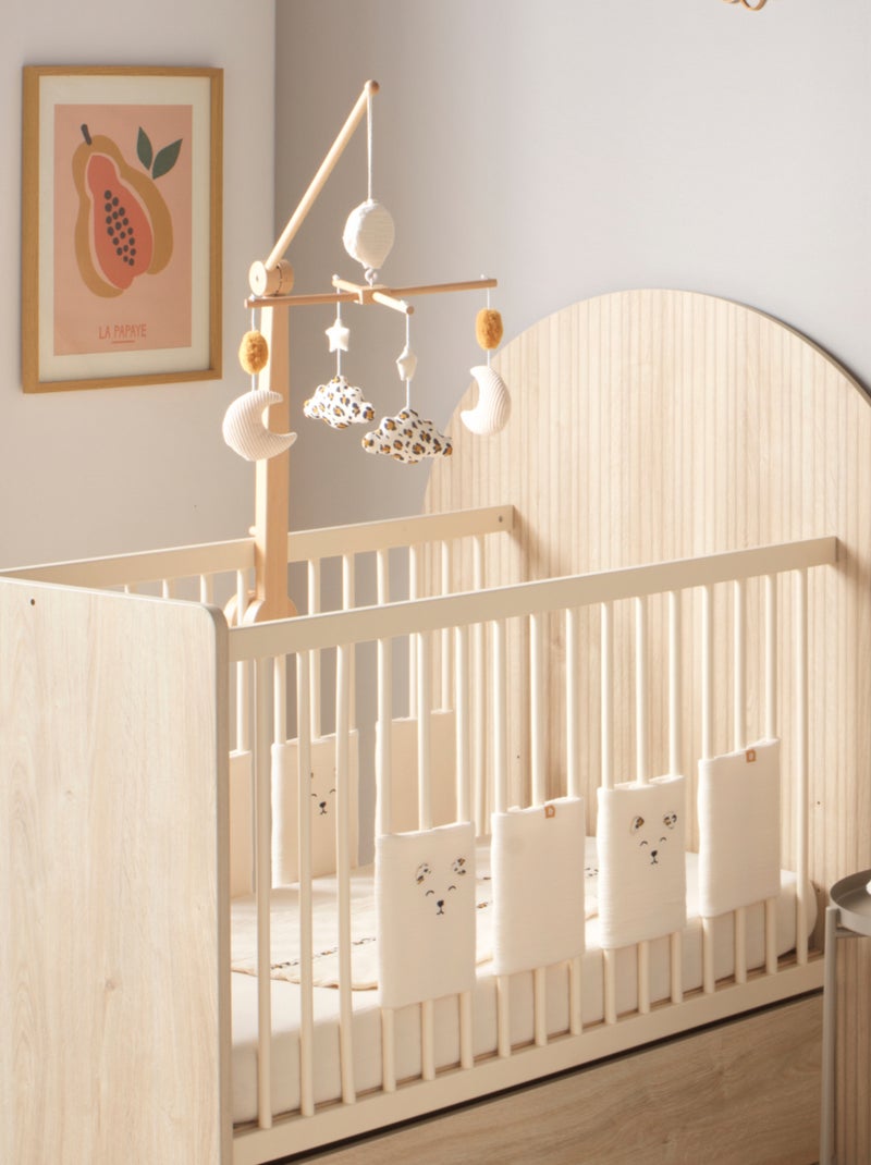 Protections de barreaux de lit bébé en gaze de coton - SAUTHON Ecru - Kiabi