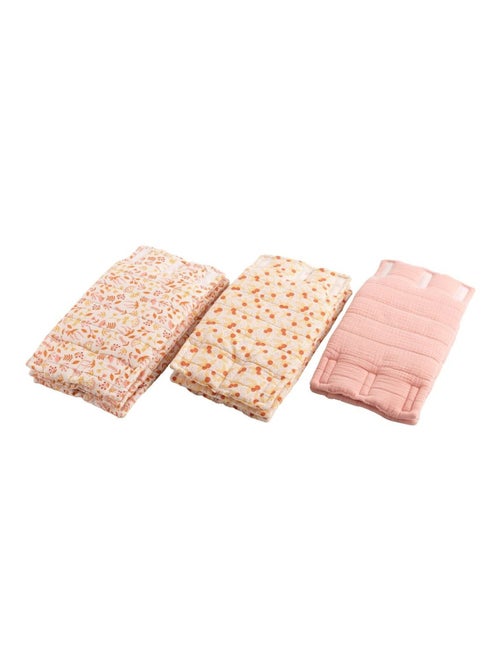 Protections de barreaux de lit bébé lot de 8 en coton - - Kiabi