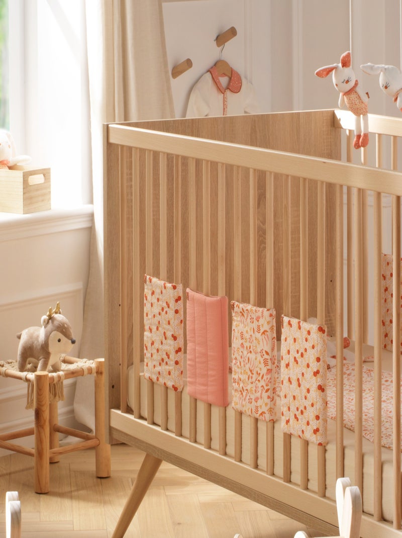 Protections de barreaux de lit bébé lot de 8 en coton - SAUTHON Rose - Kiabi
