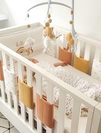 Protections de barreaux de lit en coton -