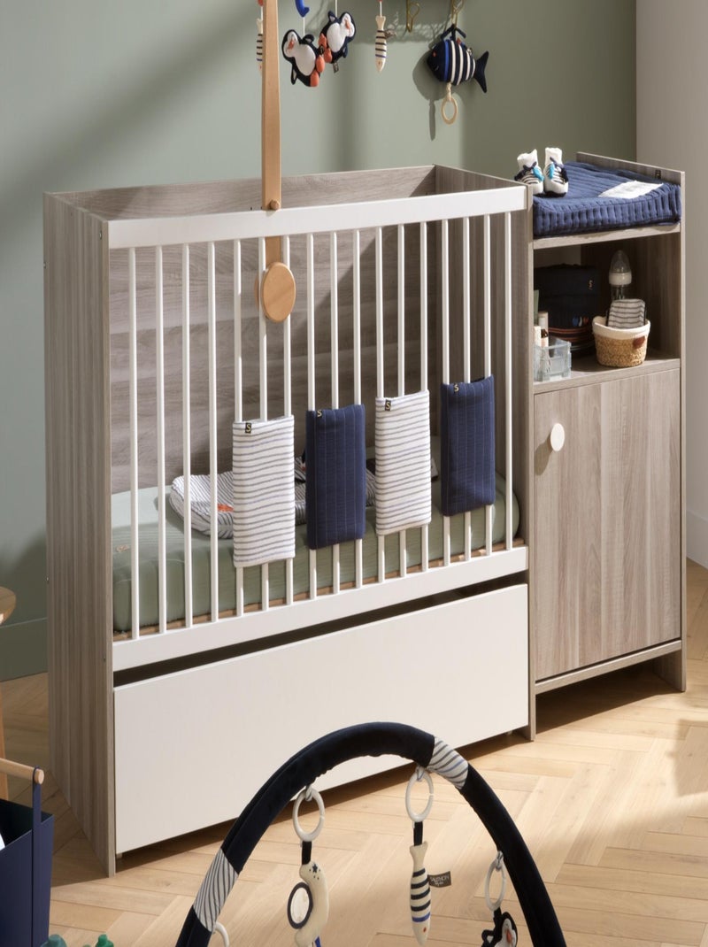 Protections de barreaux de lit en coton - SAUTHON Bleu Blanc - Kiabi