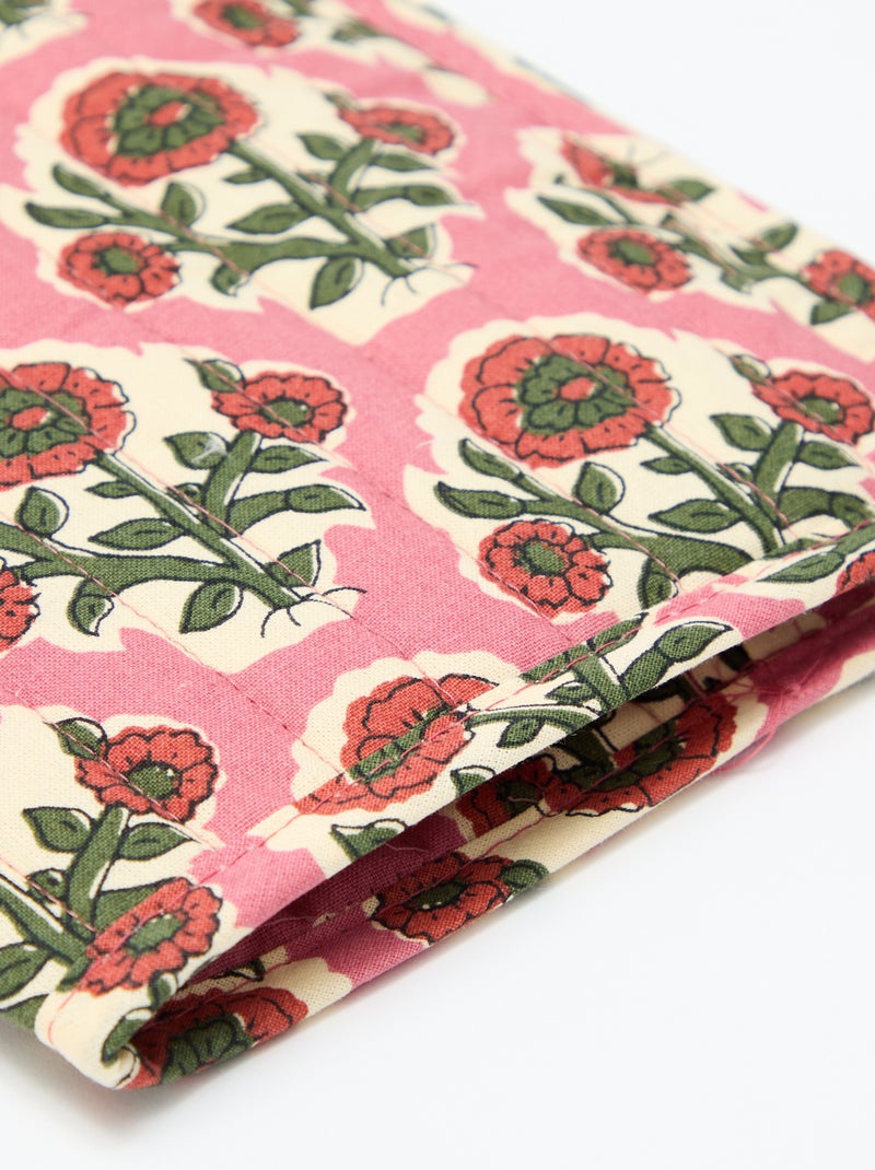 Protège cahier matelassé - Kiabi Home Rose - Kiabi