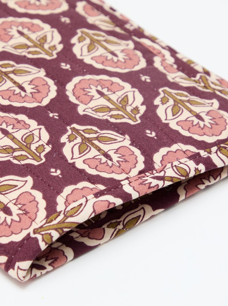 Protège cahier matelassé - Kiabi Home Violet - Kiabi