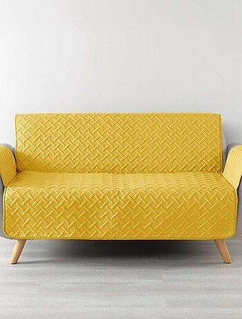 Protège canapé 2 places matelassé 223x179 cm uni Lounge jaune