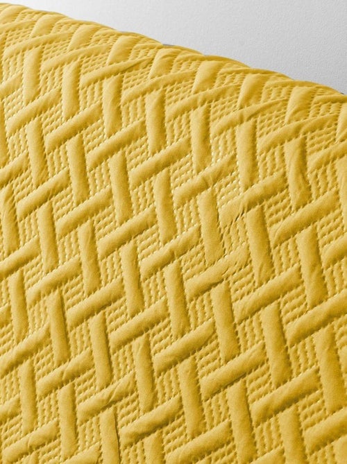 Protège canapé 2 places matelassé 223x179 cm uni Lounge jaune - Kiabi