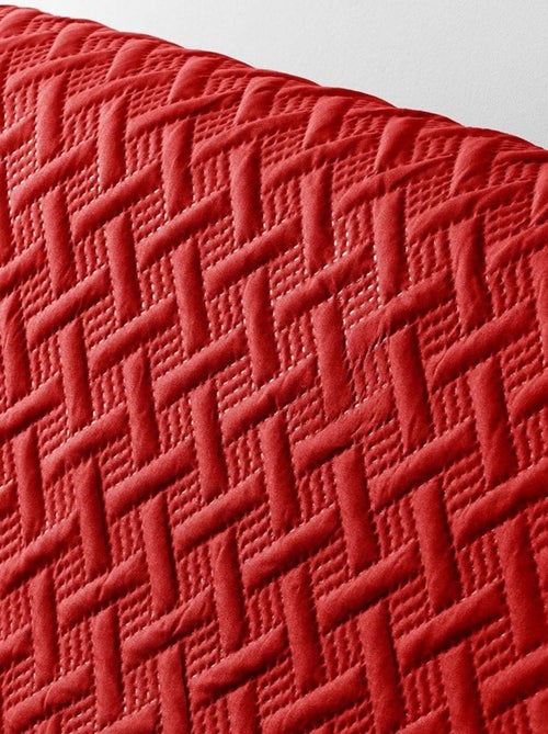 Protège canapé 2 places matelassé 223x179 cm uni Lounge rouge - Kiabi