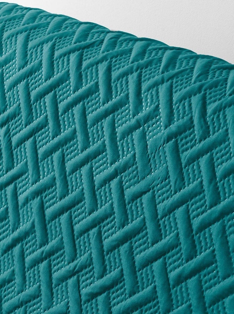 Protège canapé 2 places matelassé 223x179 uni Lounge pétrole A SUPPRIMER Bleu - Kiabi