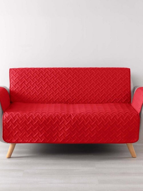 Protège canapé 2 places matelassé 223x179 uni Lounge rouge A SUPPRIMER - Kiabi Protège canapé 2 places matelassé 223x179 uni Lounge rouge A SUPPRIMER - Kiabi