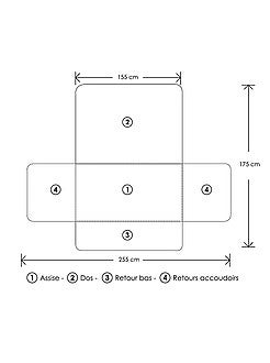 Protège canapé 3 places - Kiabi