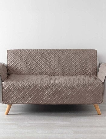 Protège canapé 3 places matelassé 279x179 uni Lounge pétrole