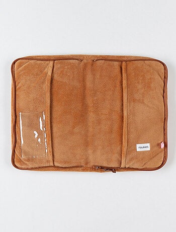 Protège carnet de santé Babou en Veloudoux, caramel Noukie's
